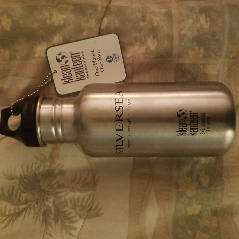 Stainless steel water bottle, Kleen Kanteen, 18oz, stainless